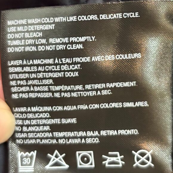 Bernardo Hooded Raincoat with Removable Hooded Bib Navy Blue Size XS New - Picture 15 of 15